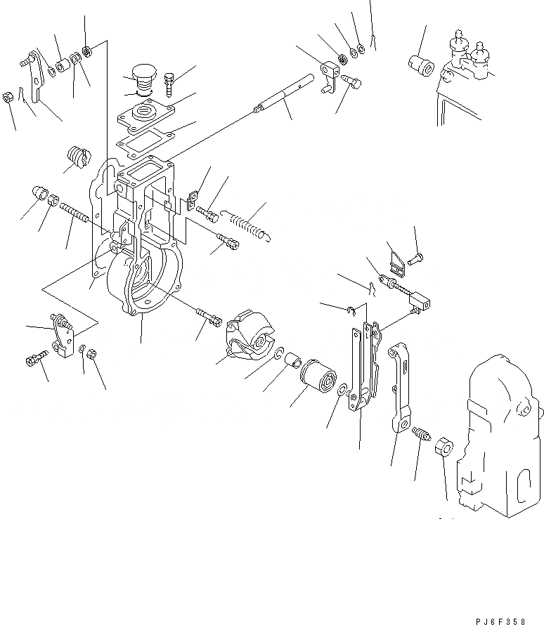 Схема запчастей Komatsu 4D95LE-2C - ТОПЛ. НАСОС (РЕГУЛЯТОР) (/) (ВНУТР. ЧАСТИ)(№8-) ДВИГАТЕЛЬ