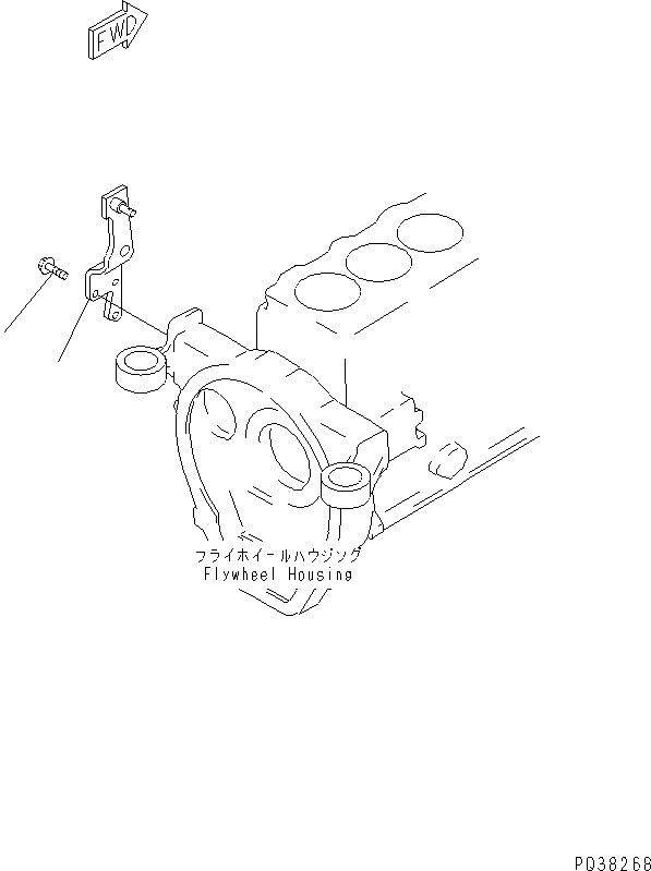 Схема запчастей Komatsu 4D95S-1H - КАБЕЛЬ СУППОРТ(№87-) ДВИГАТЕЛЬ