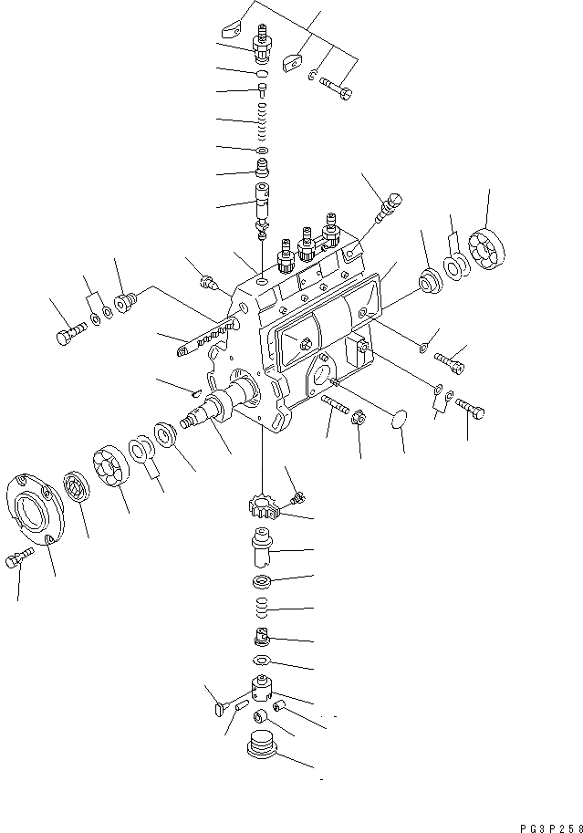 Схема запчастей Komatsu 4D95S-W-1D - ТОПЛ. НАСОС (НАСОС)(№8-) ТОПЛИВН. СИСТЕМА