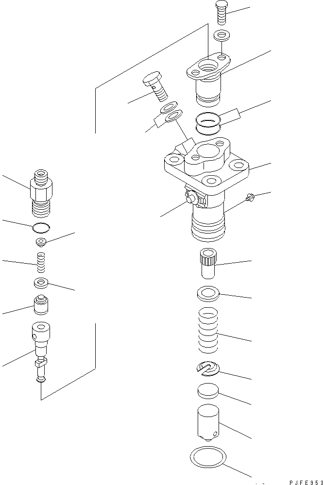 Схема запчастей Komatsu 4LB1-1-F - ТОПЛ. НАСОС ДВИГАТЕЛЬ