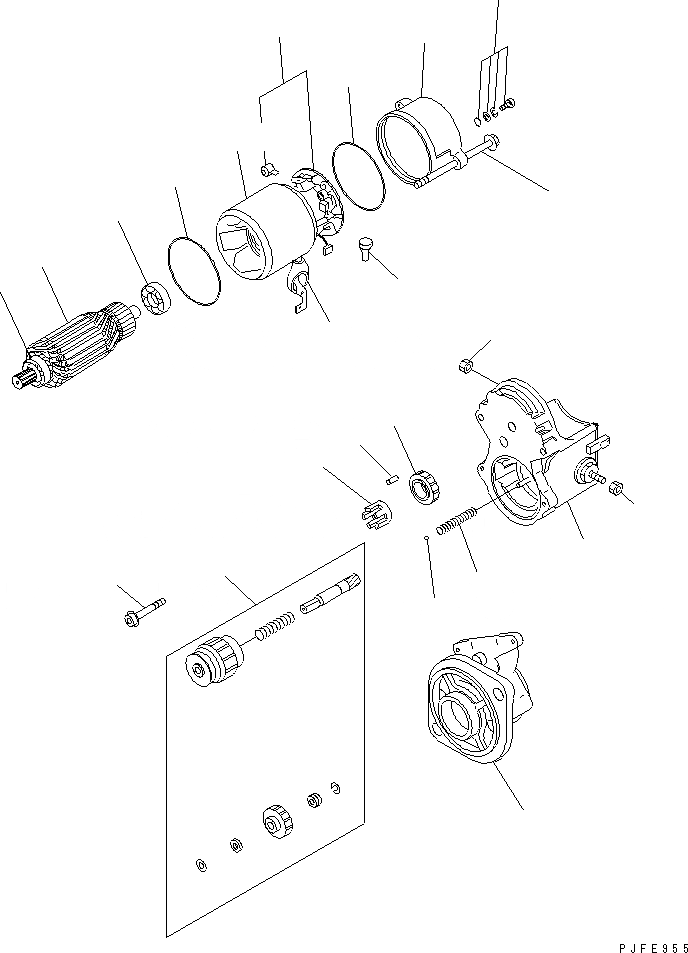 Схема запчастей Komatsu 4LB1-1-F - STARTER ДВИГАТЕЛЬ
