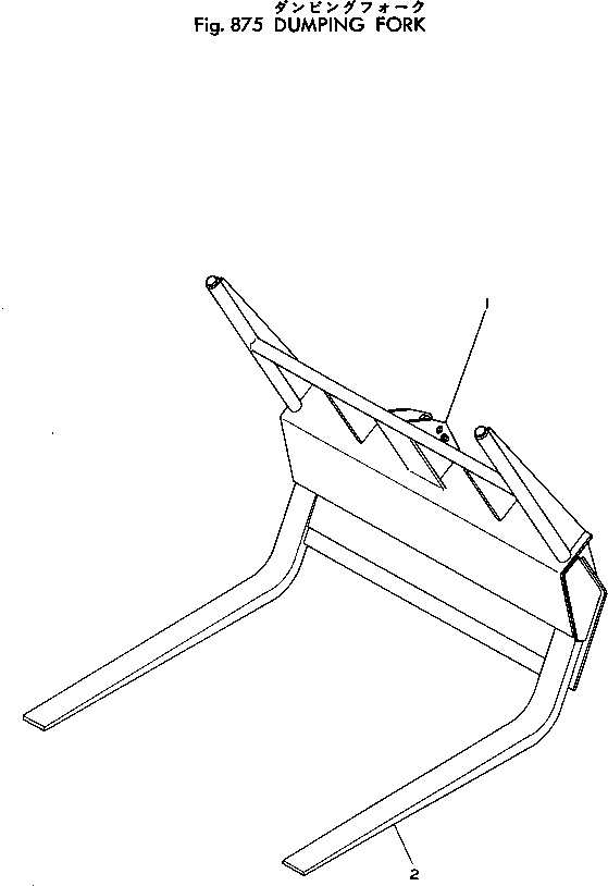 Схема запчастей Komatsu 505-1 - РАЗГРУЗКАING ВИЛЫ ОПЦИОННЫЕ КОМПОНЕНТЫ