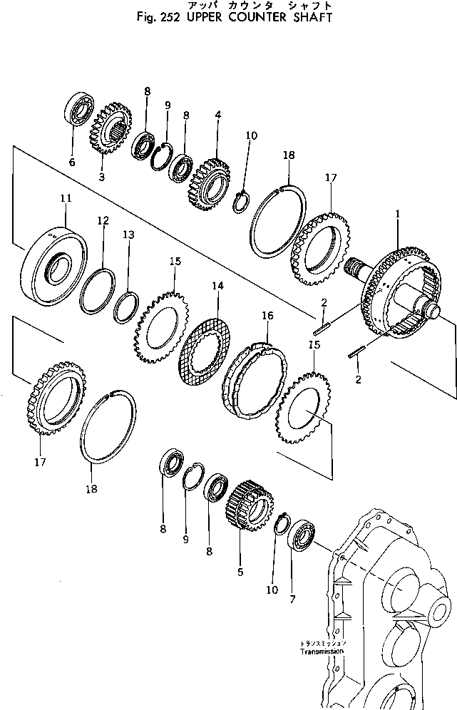 Схема запчастей Komatsu 507-1 - ВЕРХН. COUNTER ВАЛ ТРАНСМИССИЯ
