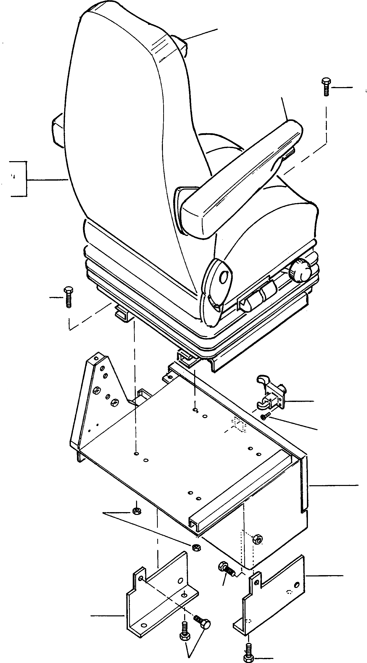 Схема запчастей Komatsu 50E - ПРИВОДRS СИДЕНЬЕ, ATTACHING ЧАСТИ ШАССИ И SUPERSTRUCTURE