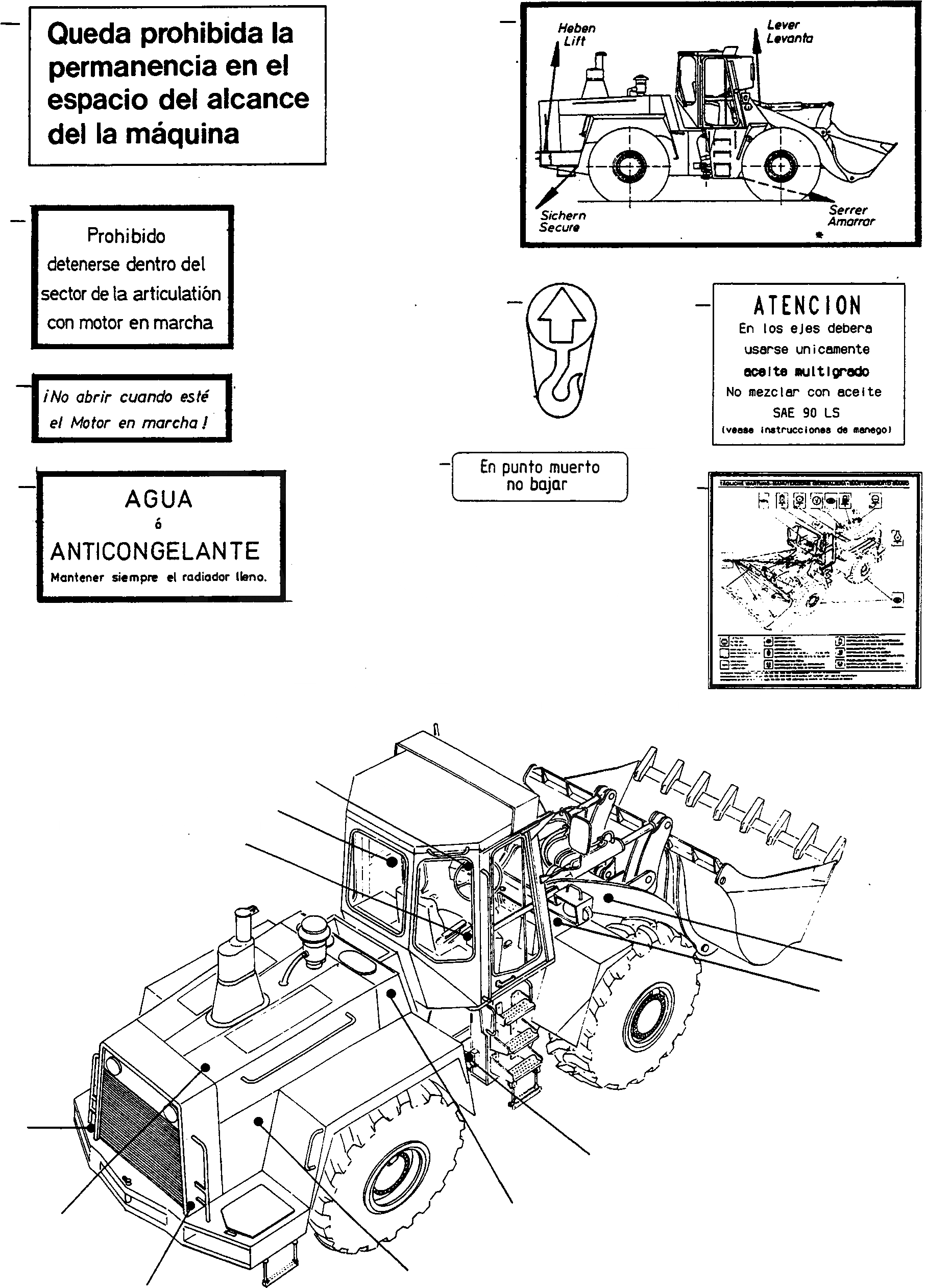 Схема запчастей Komatsu 50E - ТАБЛИЧКИS, ИСПАНИЯ ШАССИ И SUPERSTRUCTURE