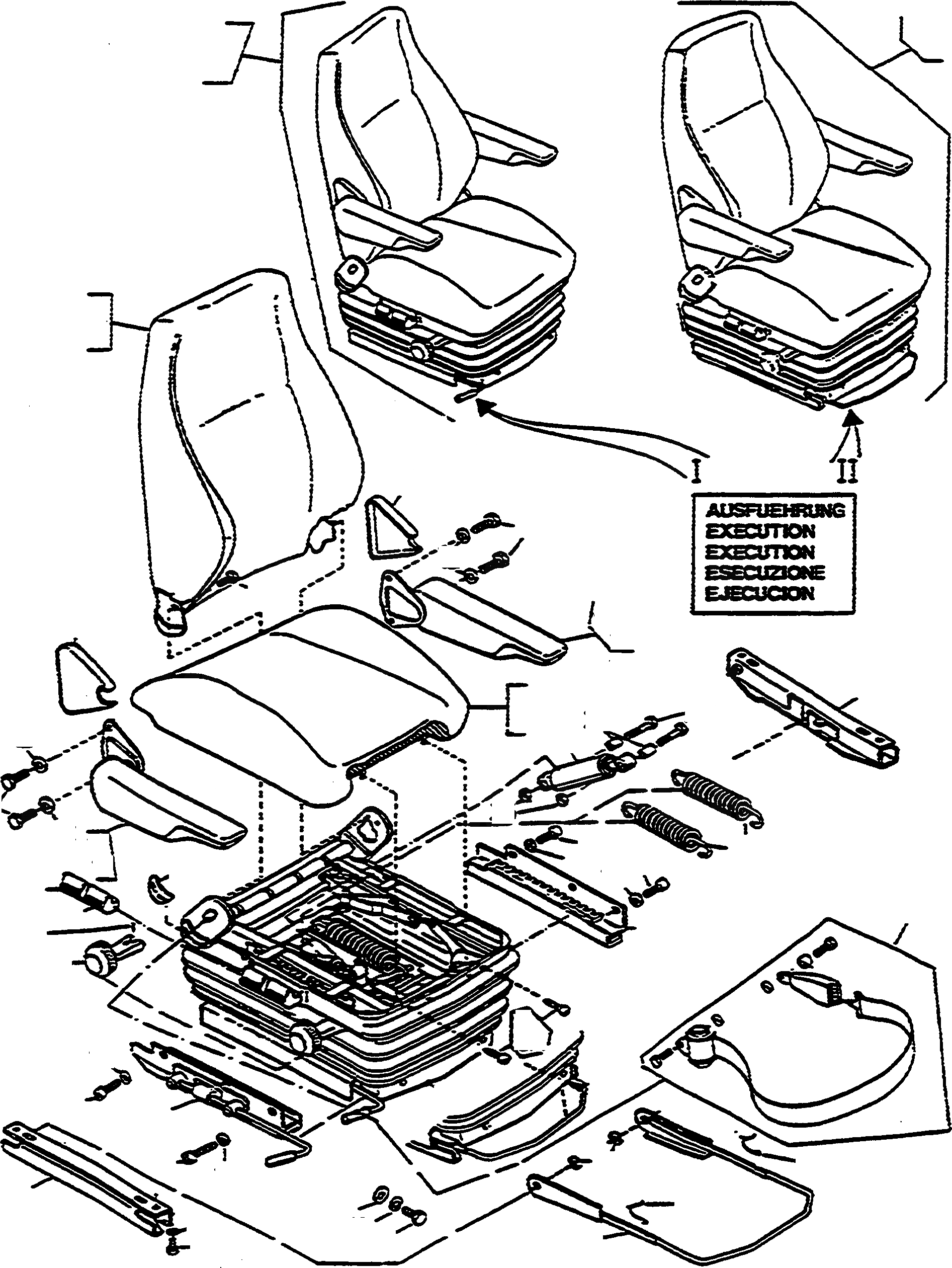 Схема запчастей Komatsu 50E - ПРИВОДRS СИДЕНЬЕ ШАССИ И SUPERSTRUCTURE