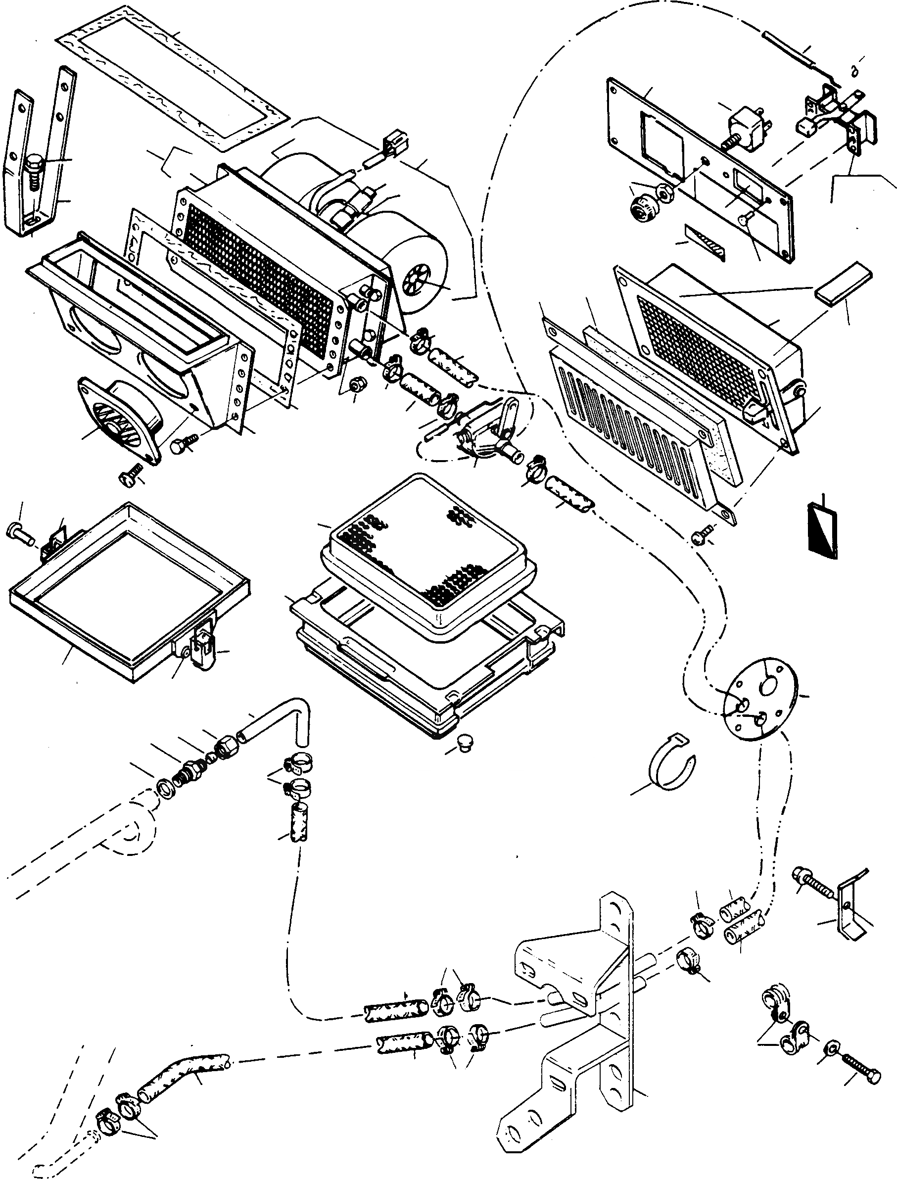 Схема запчастей Komatsu 50E - ОБОГРЕВ. ШАССИ И SUPERSTRUCTURE