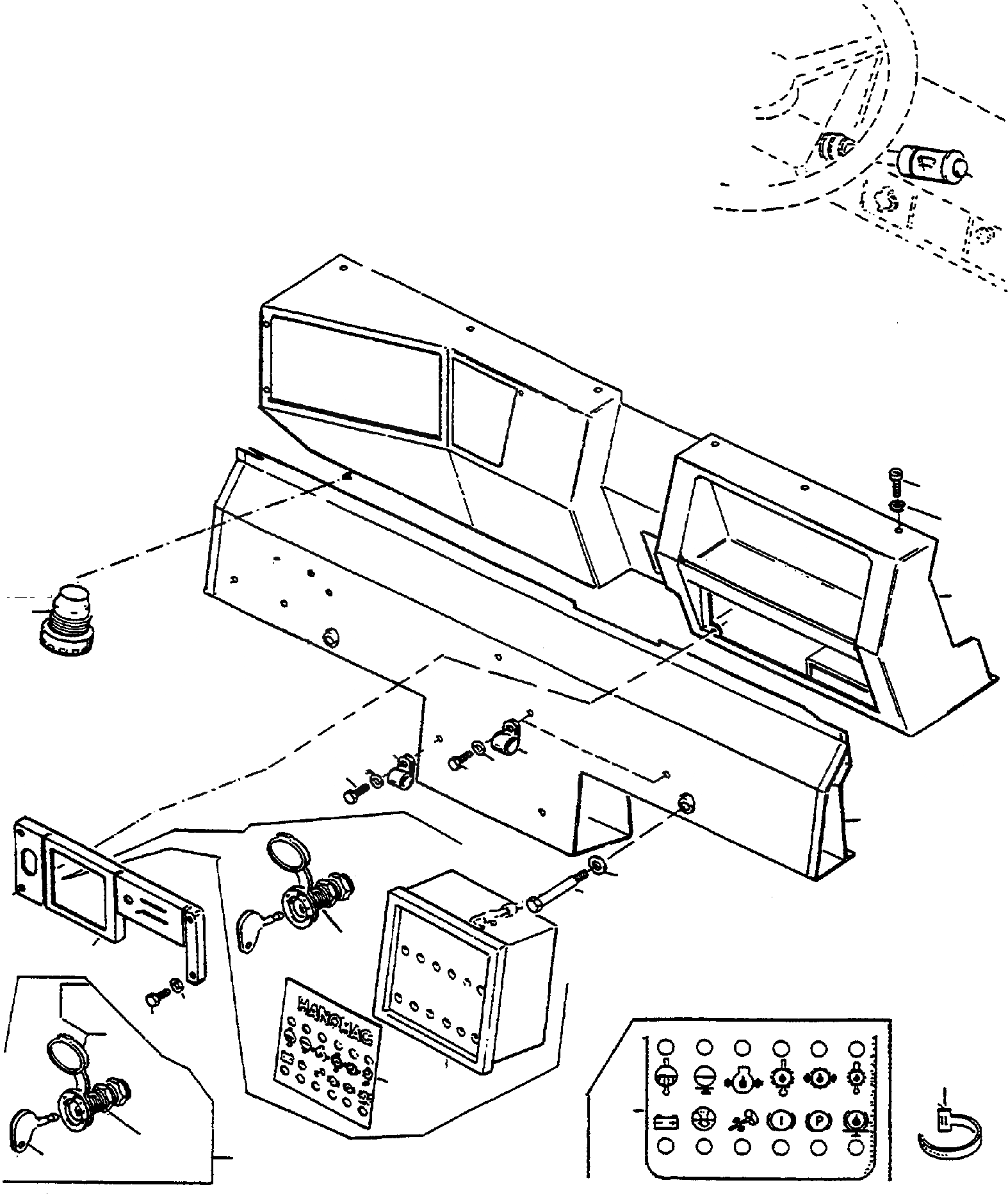 Схема запчастей Komatsu 50E - ПАНЕЛЬ ПРИБОРОВ И ATTACHING ЧАСТИ ДВИГАТЕЛЬ, АКСЕССУАРЫ И ЭЛЕКТРИЧ. СИСТЕМА
