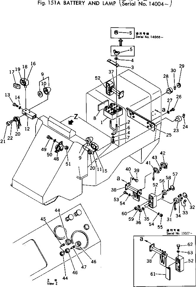 Схема запчастей Komatsu 510-1 - АККУМУЛЯТОР И ОСВЕЩЕНИЕ(№-) КОМПОНЕНТЫ ДВИГАТЕЛЯ И ЭЛЕКТРИКА