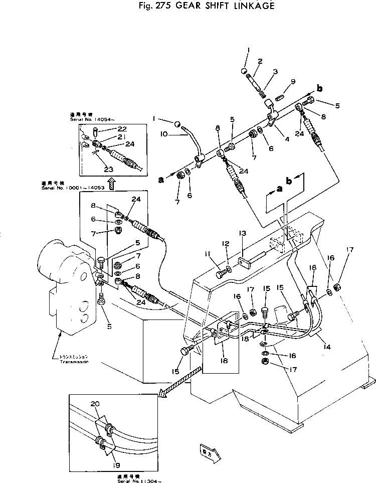 Схема запчастей Komatsu 510-1 - МЕХАНИЗМ ПЕРЕКЛЮЧЕНИЯ ПЕРЕДАЧ ТРАНСМИССИЯ