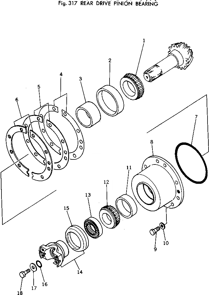 Схема запчастей Komatsu 510-1 - ЗАДН. ПРИВОД ШЕСТЕРНЯ ПОДШИПНИК ПРИВОДВАЛ¤ ДИФФЕРЕНЦ. И КОЛЕСА