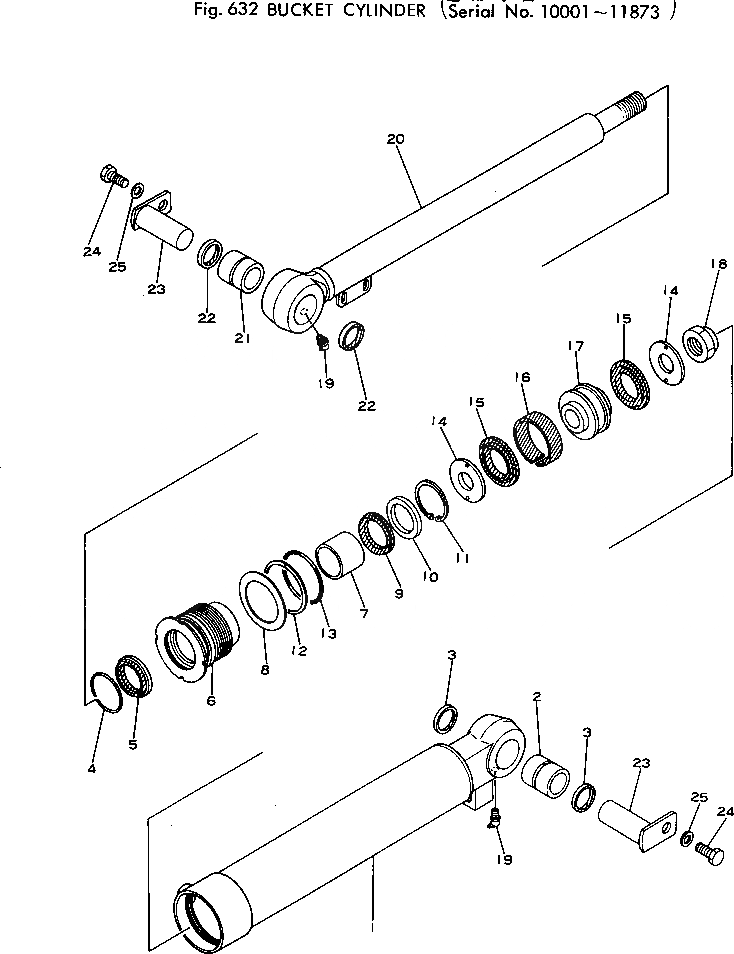 Схема запчастей Komatsu 510-1 - ЦИЛИНДР КОВША(№-87) УПРАВЛ-Е РАБОЧИМ ОБОРУДОВАНИЕМ