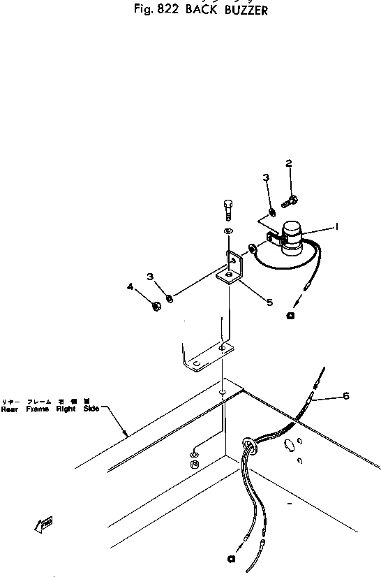 Схема запчастей Komatsu 510-1 - BACK BUZZER ОПЦИОННЫЕ КОМПОНЕНТЫ
