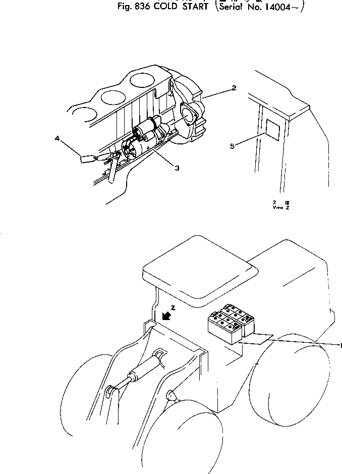 Схема запчастей Komatsu 510-1 - ХОЛОДН. ЗАПУСК(№-) ОПЦИОННЫЕ КОМПОНЕНТЫ