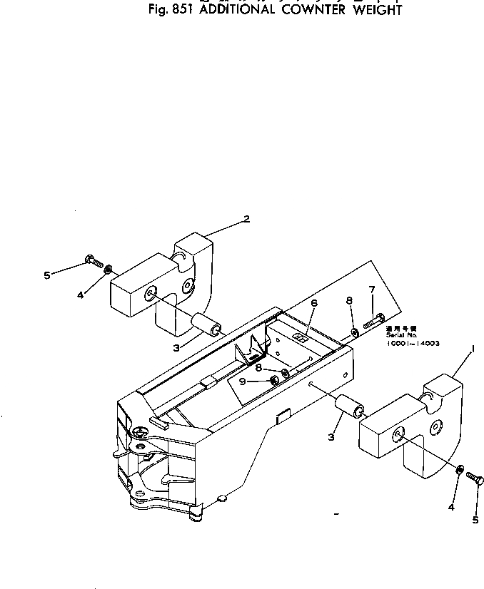 Схема запчастей Komatsu 510-1 - ДОПОЛН. ПРОТИВОВЕС ОПЦИОННЫЕ КОМПОНЕНТЫ