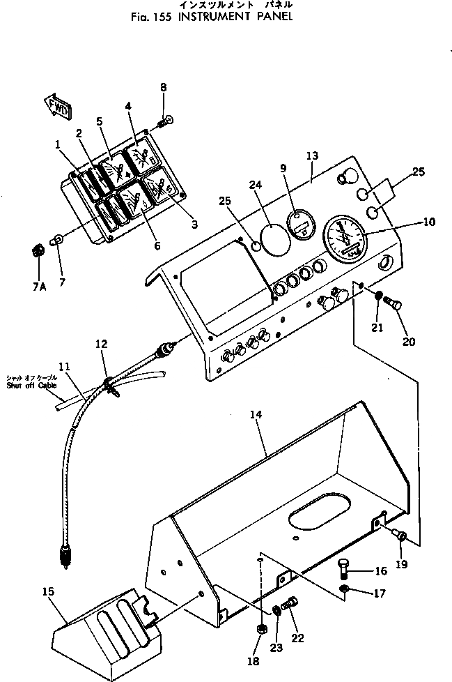 Схема запчастей Komatsu 515-1 - ПАНЕЛЬ ПРИБОРОВ КОМПОНЕНТЫ ДВИГАТЕЛЯ И ЭЛЕКТРИКА