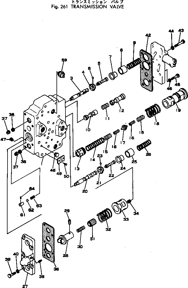 Схема запчастей Komatsu 515-1 - КЛАПАН ТРАНСМИССИИ ТРАНСМИССИЯ