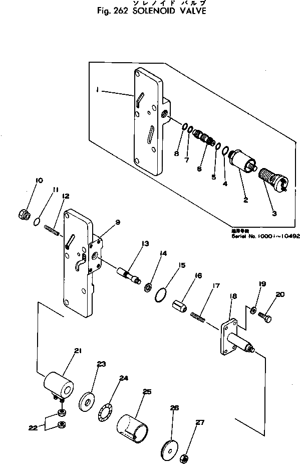 Схема запчастей Komatsu 515-1 - СОЛЕНОИДНЫЙ КЛАПАН ТРАНСМИССИЯ