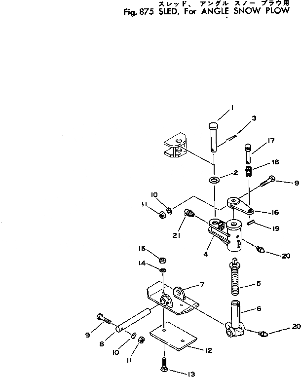 Схема запчастей Komatsu 515-1 - SLED¤ ДЛЯ ANGLE SNOW PНИЗ. ОПЦИОННЫЕ КОМПОНЕНТЫ