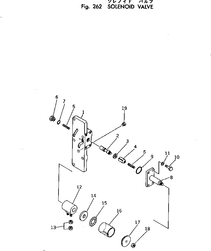 Схема запчастей Komatsu 520B-1 - СОЛЕНОИДНЫЙ КЛАПАН ТРАНСМИССИЯ