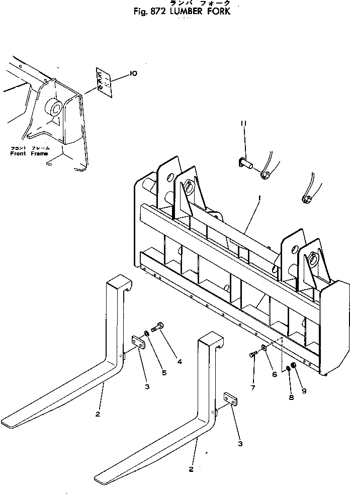 Схема запчастей Komatsu 530B-1 - LUMBER ВИЛЫ(№-) ОПЦИОННЫЕ КОМПОНЕНТЫ