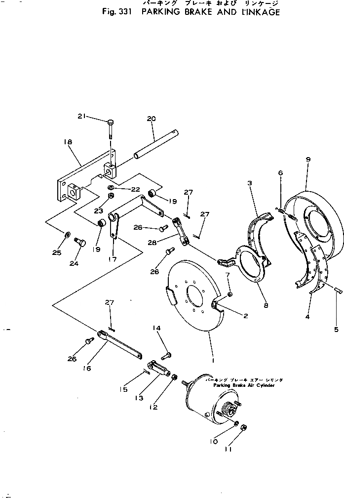 Схема запчастей Komatsu 540-1 - СТОЯНОЧНЫЙ ТОРМОЗ И МЕХАНИЗМ(№-) ПРИВОДВАЛ¤ ДИФФЕРЕНЦ. И КОЛЕСА