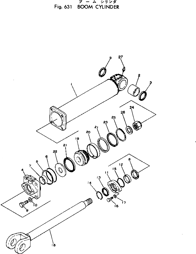 Схема запчастей Komatsu 540-1 - ЦИЛИНДР СТРЕЛЫ(№-) УПРАВЛ-Е РАБОЧИМ ОБОРУДОВАНИЕМ