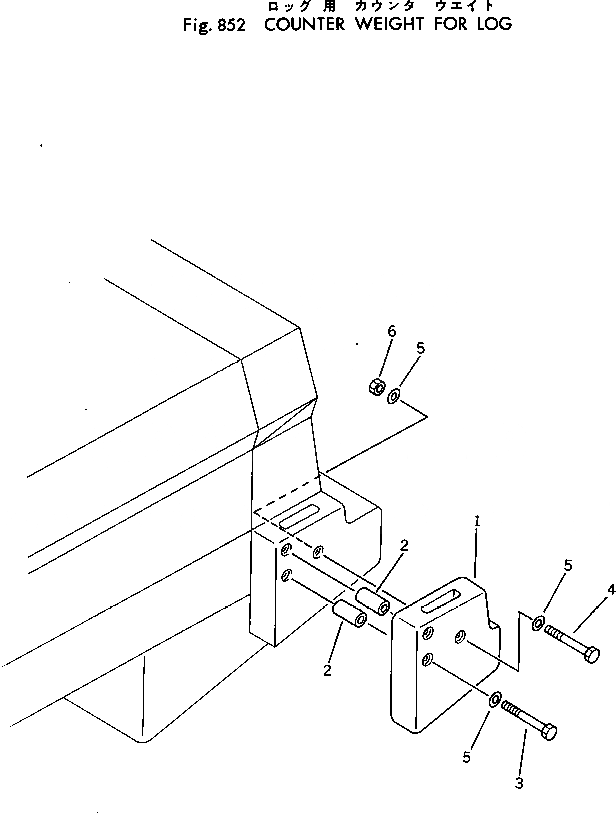 Схема запчастей Komatsu 540-1 - ПРОТИВОВЕС ДЛЯ LOG(№-) ОПЦИОННЫЕ КОМПОНЕНТЫ