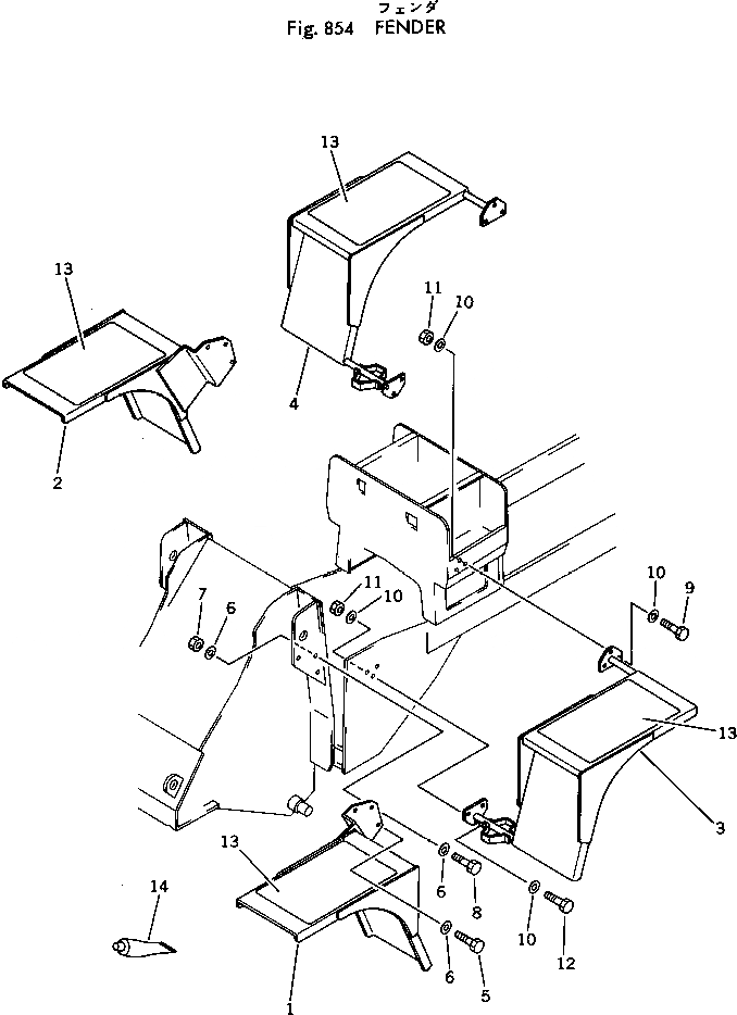 Схема запчастей Komatsu 540-1 - КРЫЛО(№-) ОПЦИОННЫЕ КОМПОНЕНТЫ
