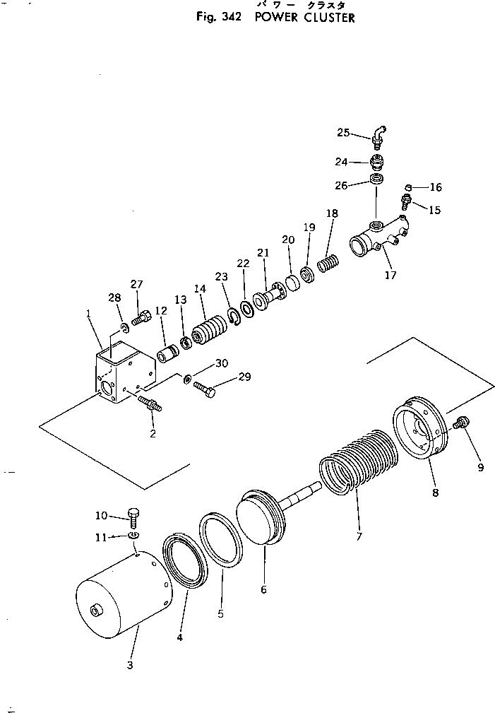 Схема запчастей Komatsu 540B-1 - POWER CLUSTER(№-) ПРИВОДВАЛ¤ ДИФФЕРЕНЦ. И КОЛЕСА