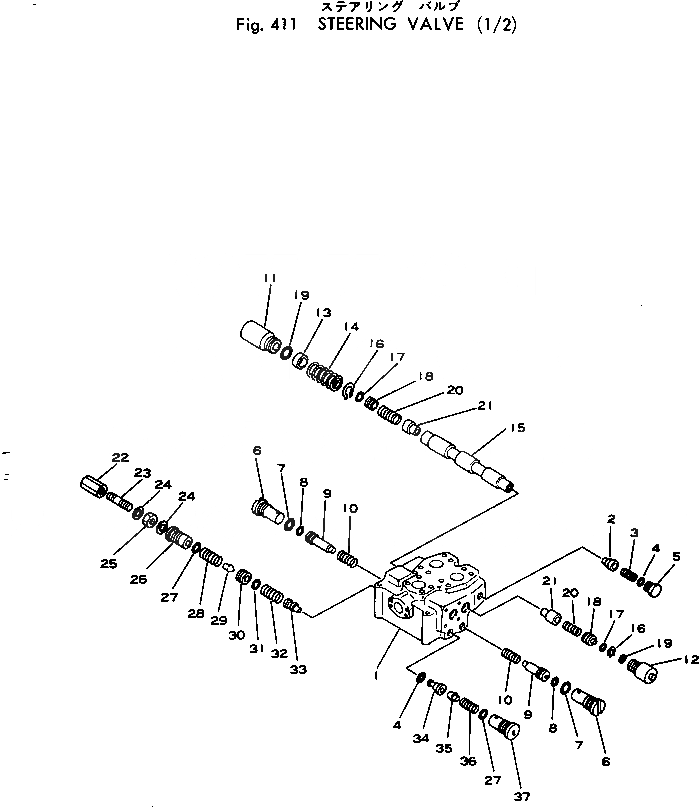 Схема запчастей Komatsu 540B-1 - КЛАПАН РУЛЕВОГО УПРАВЛЕНИЯ (/)(№-) РУЛЕВ. УПРАВЛЕНИЕ И СИСТЕМА УПРАВЛЕНИЯ