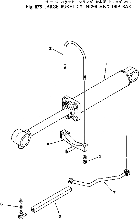 Схема запчастей Komatsu 540B-1 - БОЛЬШ. ЦИЛИНДР КОВША И TRIP BAR(№-) ОПЦИОННЫЕ КОМПОНЕНТЫ