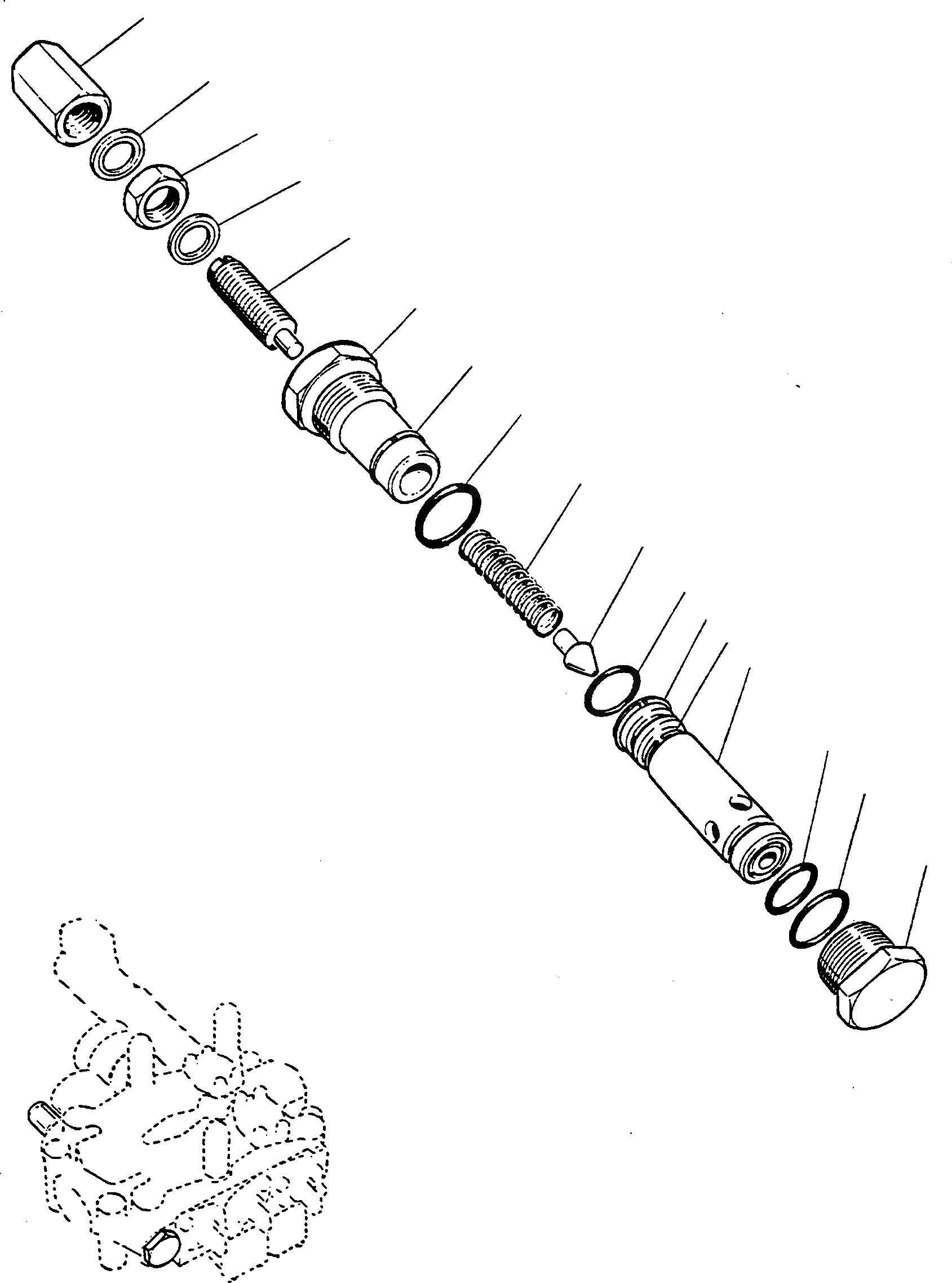 Схема запчастей Komatsu 55C - УПРАВЛЯЮЩ. КЛАПАН, THREE WAYS УПРАВЛЯЮЩ. КЛАПАН, THREE WAYS