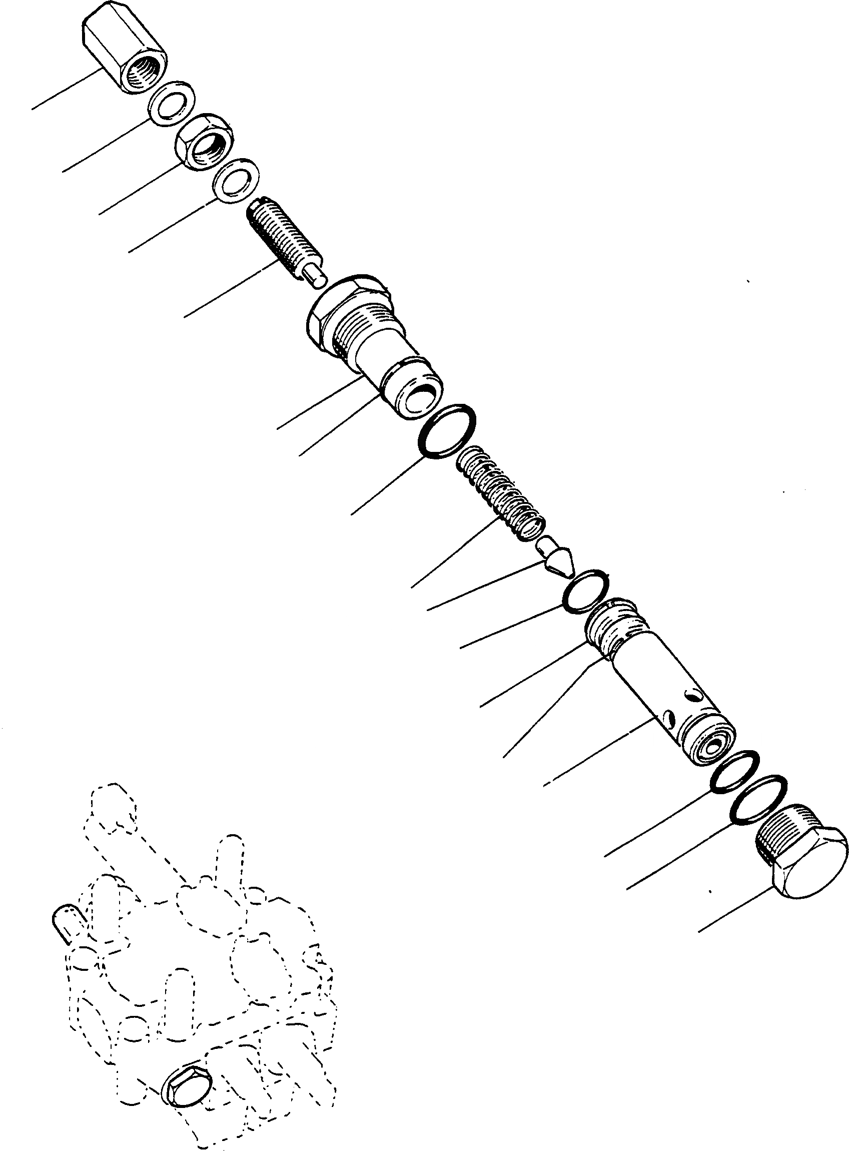 Схема запчастей Komatsu 55C - УПРАВЛЯЮЩ. КЛАПАН, TWO WAYS УПРАВЛЯЮЩ. КЛАПАН, TWO WAYS