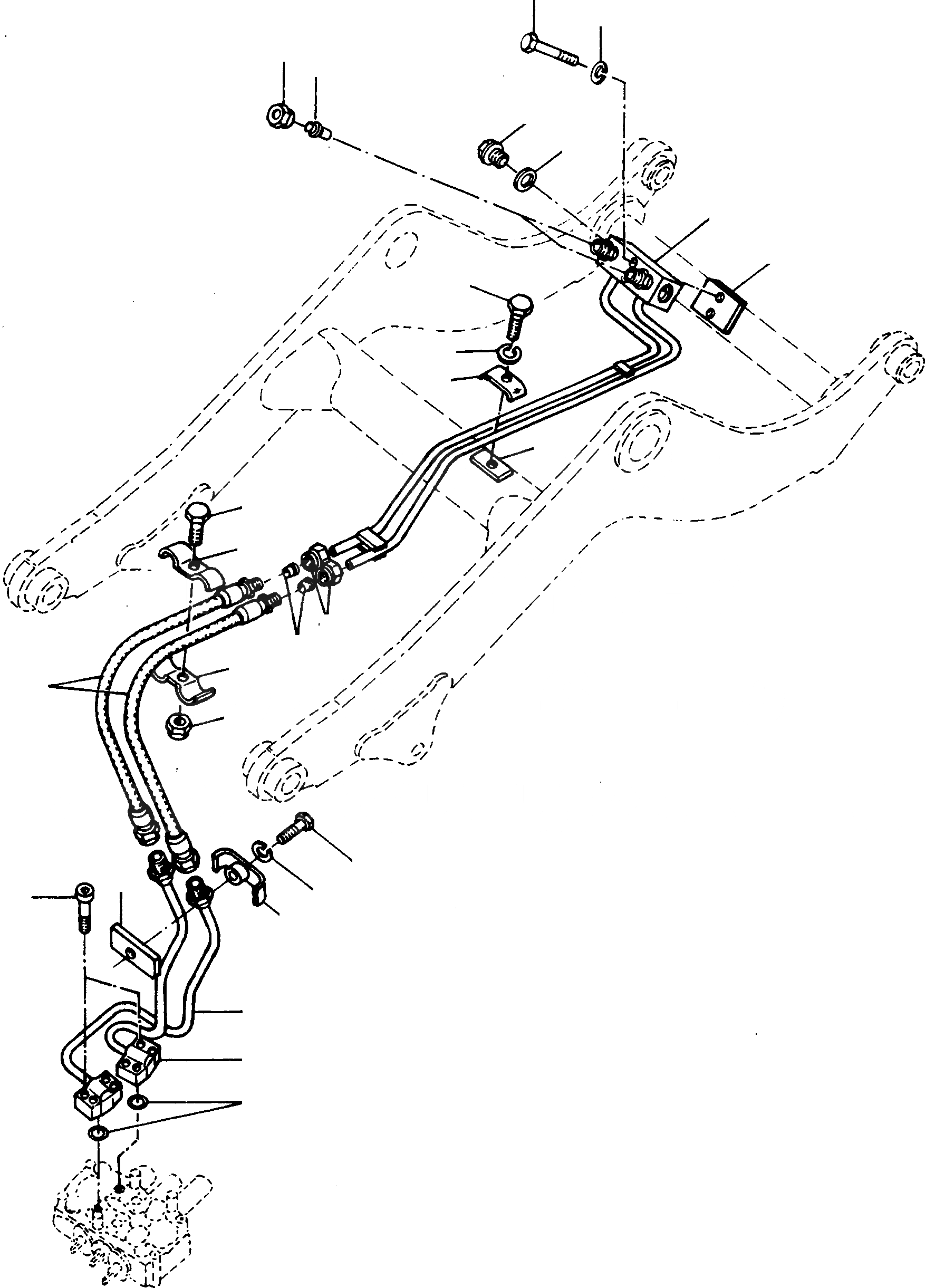 Схема запчастей Komatsu 55C - УДЛИНН.WOOD GRRAPPLE, ТРУБЫS, ДЛЯ СТРЕЛЫ ОБОРУД-Е
