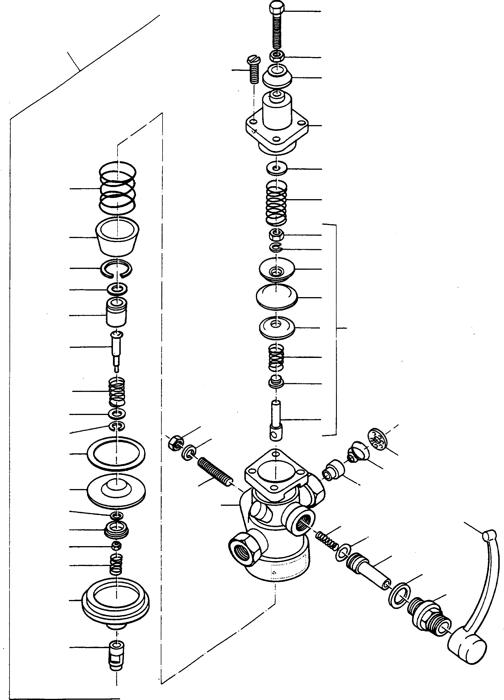 Схема запчастей Komatsu 55C - PRESSURE РЕГУЛЯТОР СИСТЕМАУПРАВЛЕНИЯ ПОВОРОТОМ, ПЕРЕДНИЙ МОСТ, ТОРМОЗ. СИСТЕМА