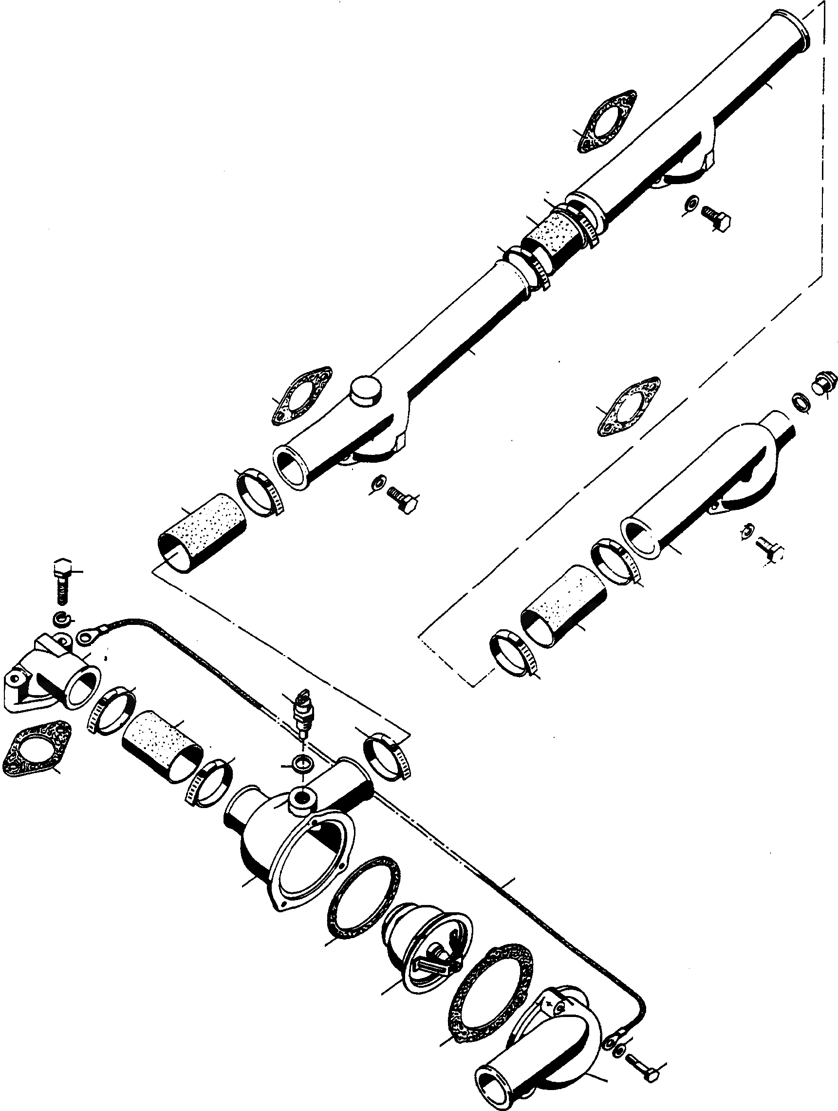 Схема запчастей Komatsu 55C - СИСТЕМА ОХЛАЖДЕНИЯ ДВИГАТЕЛЬ, АКСЕССУАРЫ И ЭЛЕКТРИЧ. СИСТЕМА