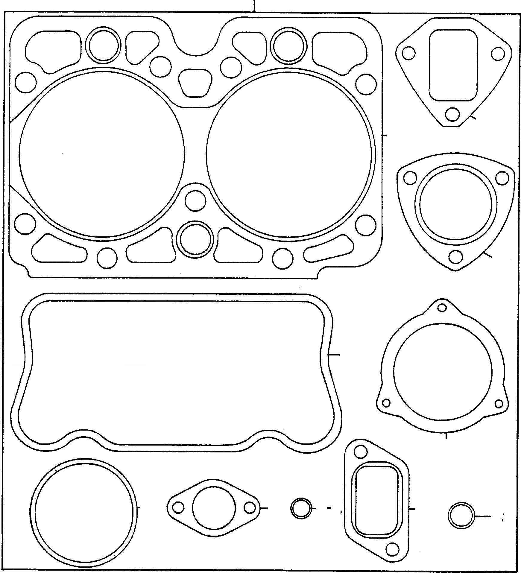 Схема запчастей Komatsu 55C - КОМПЛЕКТ ПРОКЛАДОК, ГОЛОВКА ЦИЛИНДРОВ ДВИГАТЕЛЬ, АКСЕССУАРЫ И ЭЛЕКТРИЧ. СИСТЕМА