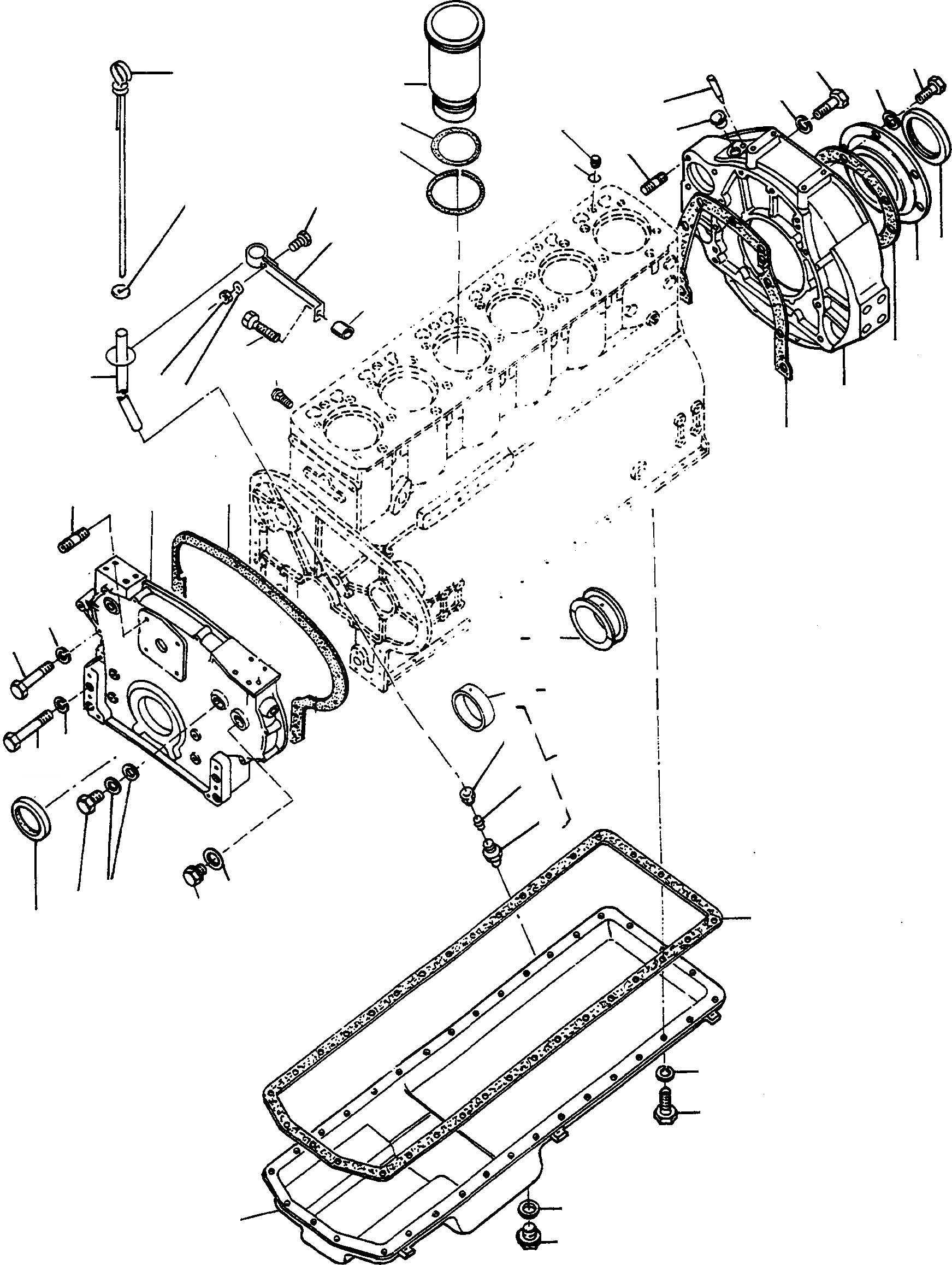 Схема запчастей Komatsu 55C - TIMING КОРПУС ШЕСТЕРЕНН. ПЕРЕДАЧИ И КАРТЕР МАХОВИКА ДВИГАТЕЛЬ, АКСЕССУАРЫ И ЭЛЕКТРИЧ. СИСТЕМА