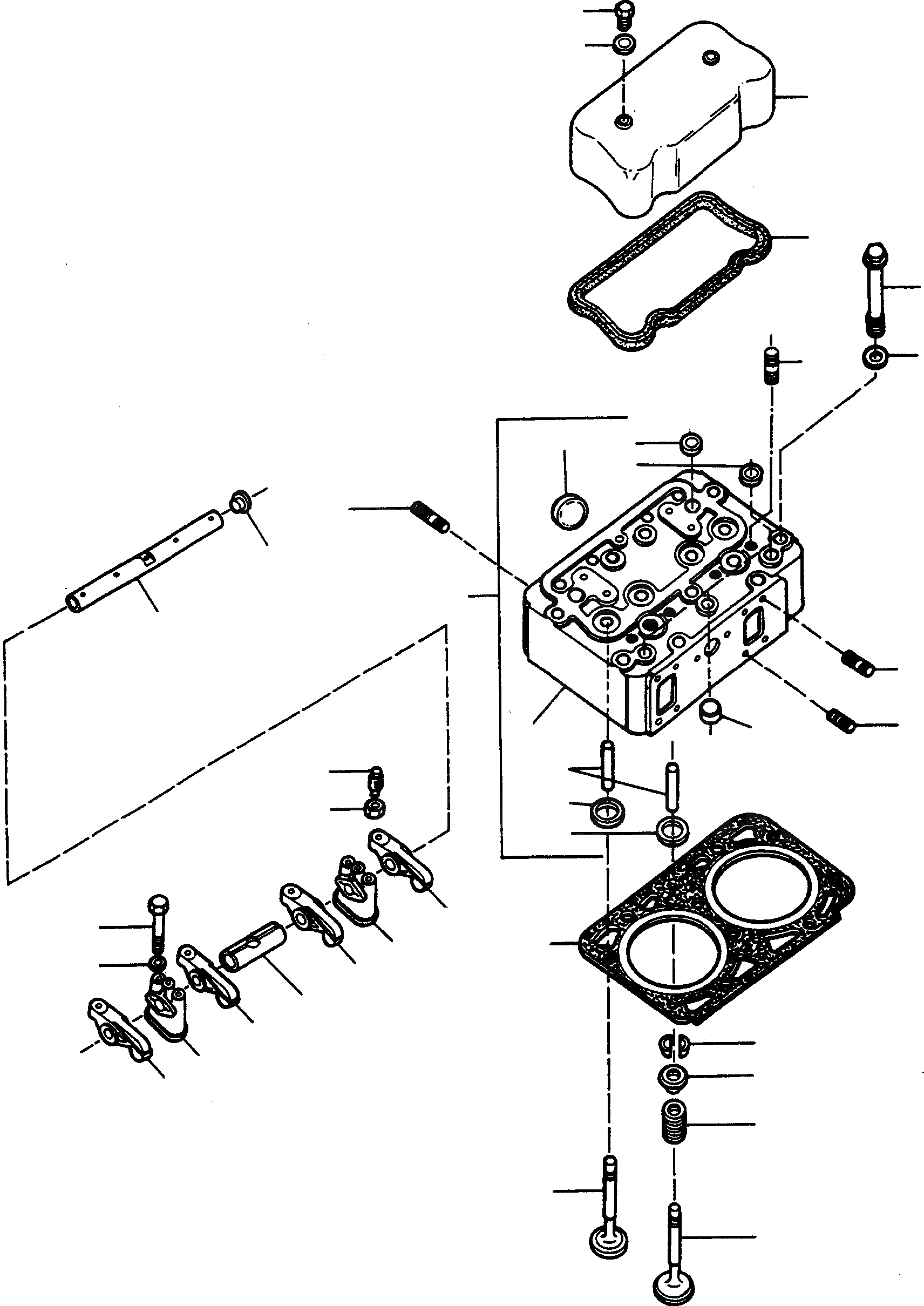 Схема запчастей Komatsu 55C - ГОЛОВКА ЦИЛИНДРОВ И ATTACHING ЧАСТИ ДВИГАТЕЛЬ, АКСЕССУАРЫ И ЭЛЕКТРИЧ. СИСТЕМА