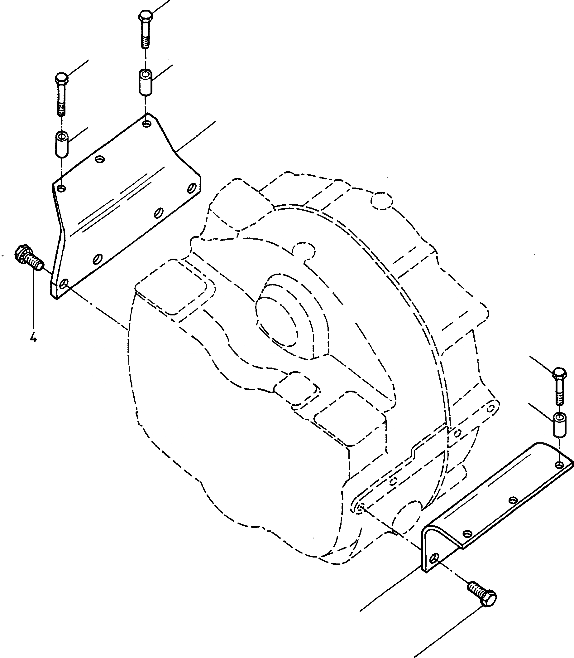 Схема запчастей Komatsu 55C - POWERSHIFT ТРАНСМИССИЯ, КРЕПЛЕНИЕ ТРАНСМИССИЯ И ЗАДН. МОСТ