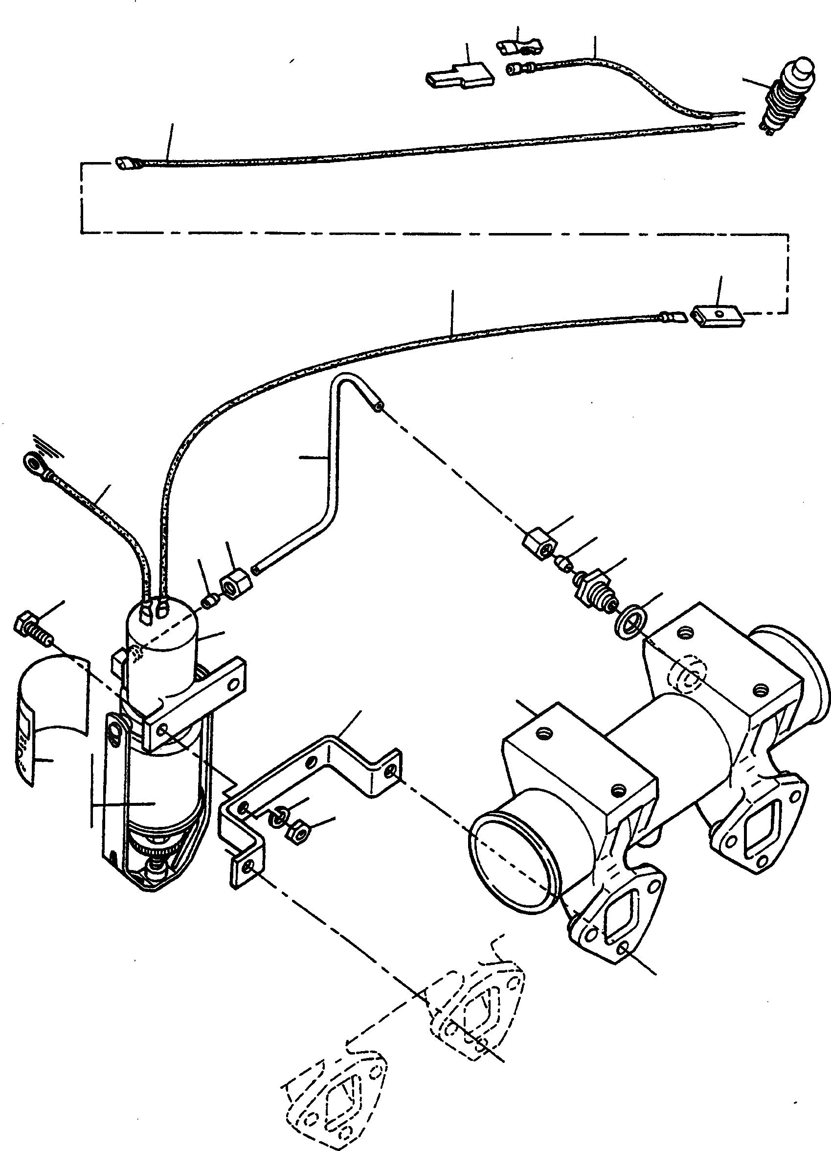Схема запчастей Komatsu 55C - СИСТЕМА БЫСТРОГО ЗАПУСКА КОМПЛЕКТ ДВИГАТЕЛЬ, АКСЕССУАРЫ И ЭЛЕКТРИЧ. СИСТЕМА