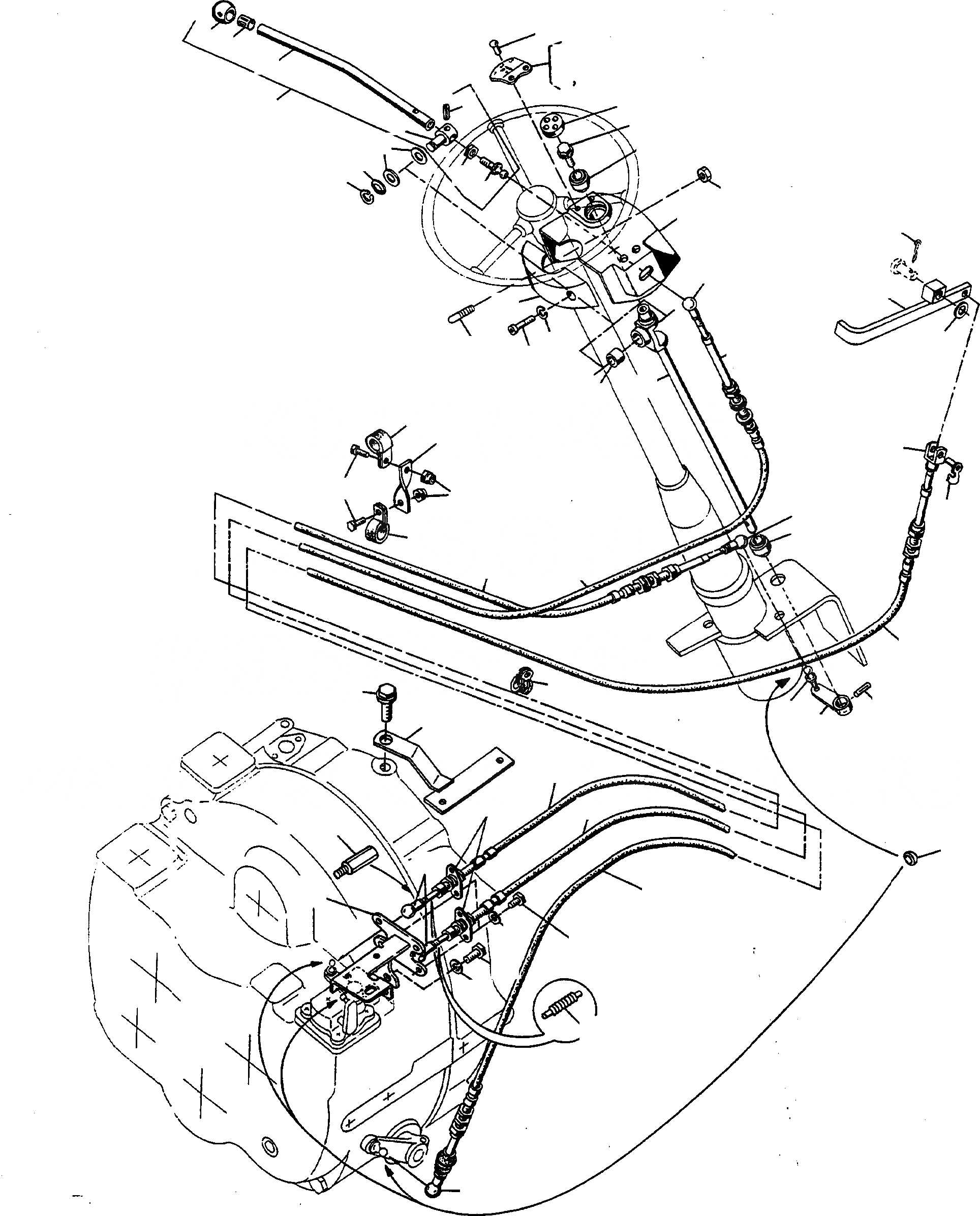 Схема запчастей Komatsu 55C - ПРИВОД КОРПУС УПРАВЛ-Е ТРАНСМИССИЯ И ЗАДН. МОСТ