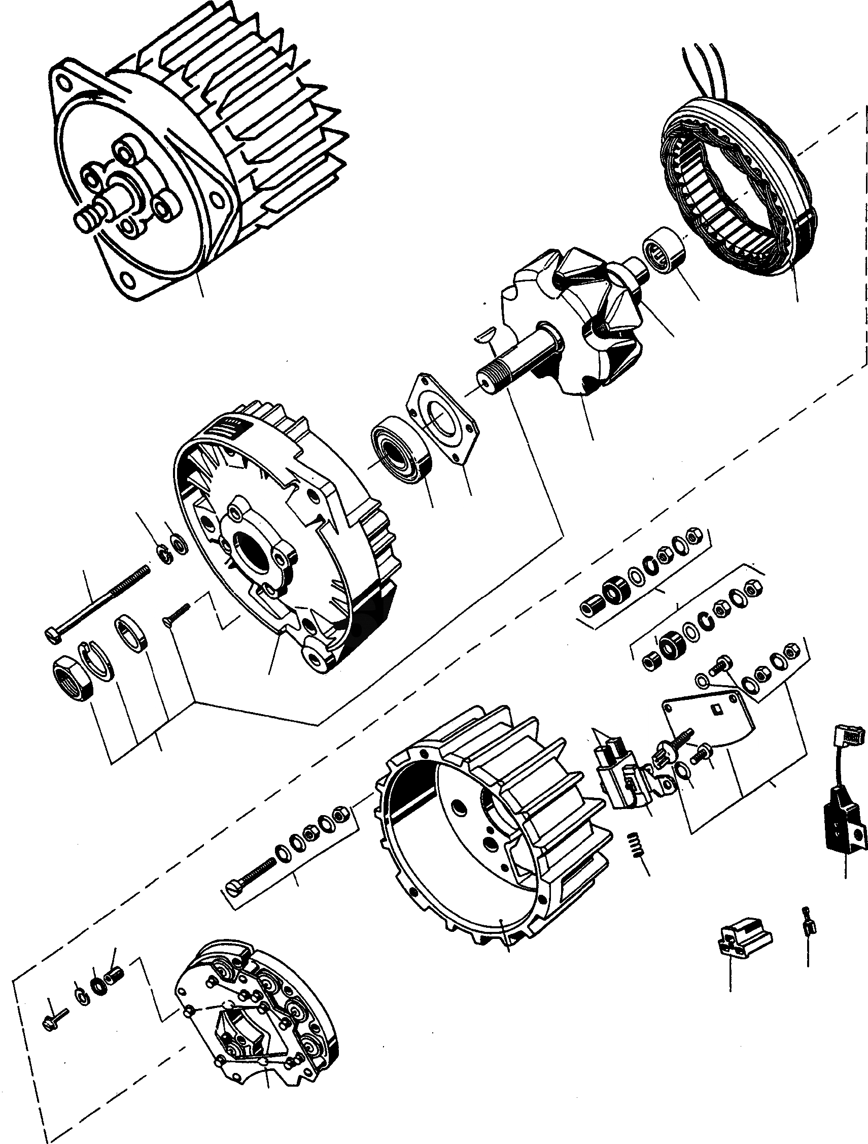 Схема запчастей Komatsu 55C - ГЕНЕРАТОР ДВИГАТЕЛЬ, АКСЕССУАРЫ И ЭЛЕКТРИЧ. СИСТЕМА