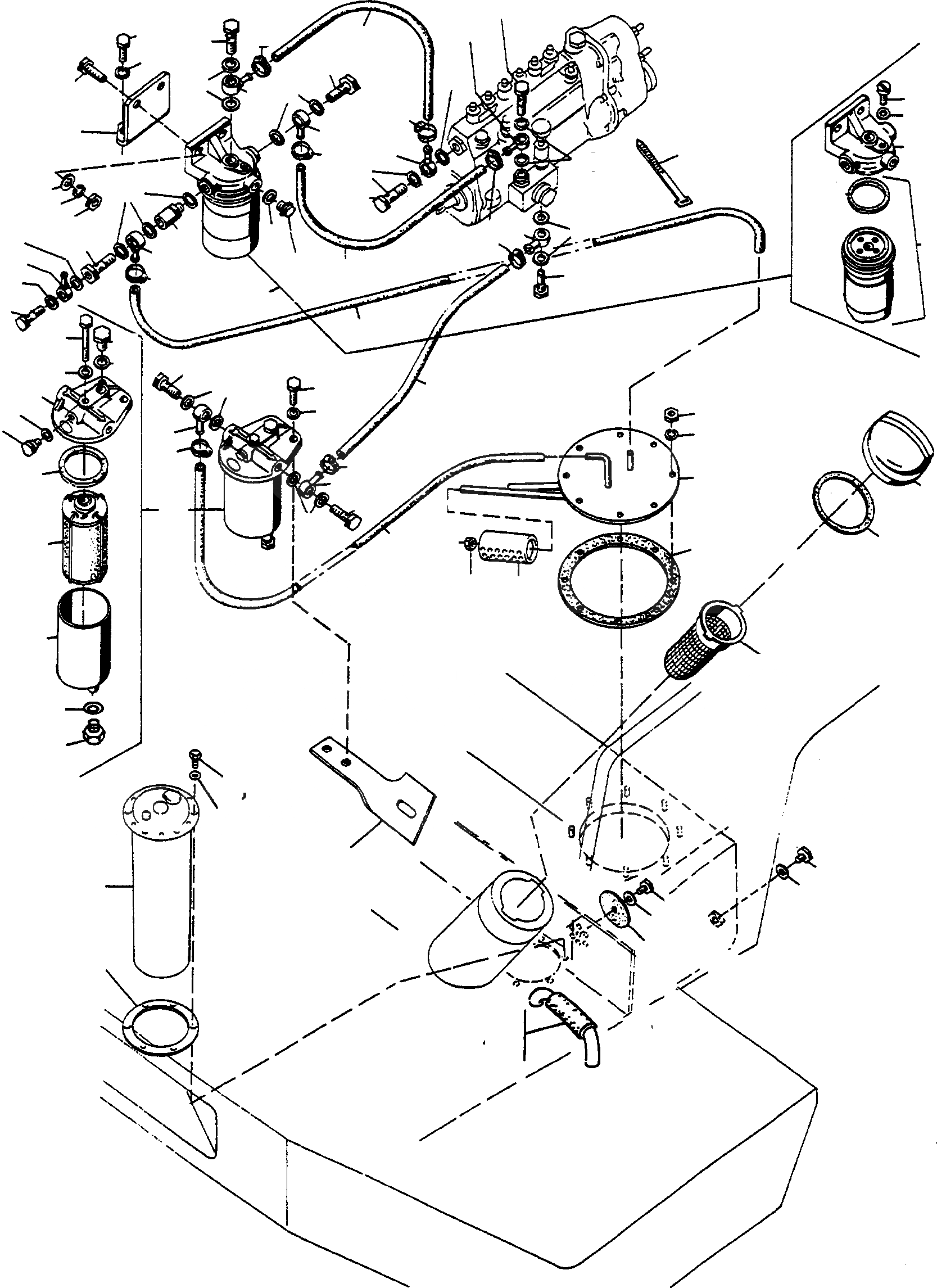 Схема запчастей Komatsu 55C - ТОПЛИВН. СИСТЕМА, ФИЛЬТР. ДВИГАТЕЛЬ, АКСЕССУАРЫ И ЭЛЕКТРИЧ. СИСТЕМА