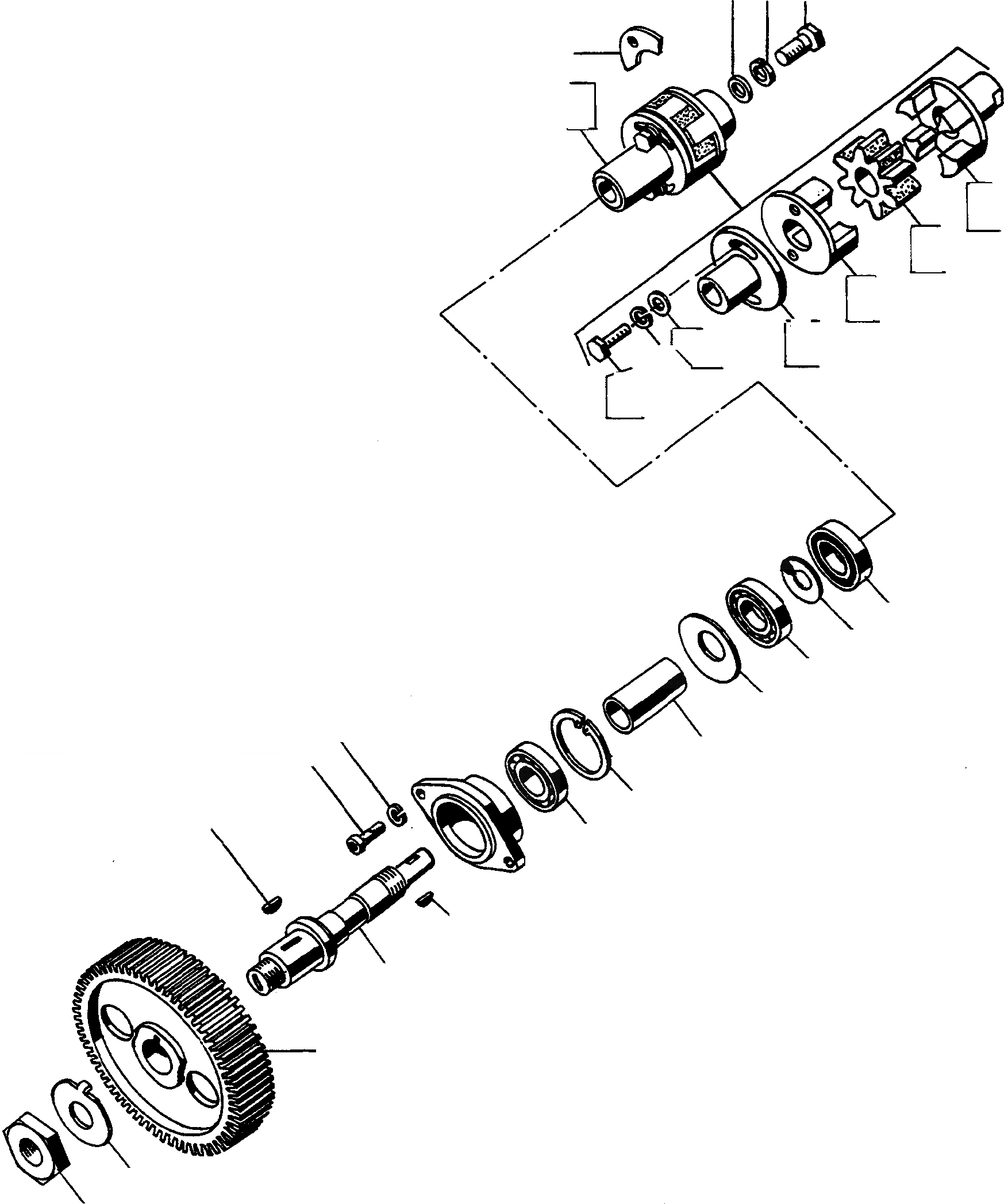 Схема запчастей Komatsu 55C - ПРИВОД ТОПЛ. НАСОСА ДВИГАТЕЛЬ, АКСЕССУАРЫ И ЭЛЕКТРИЧ. СИСТЕМА