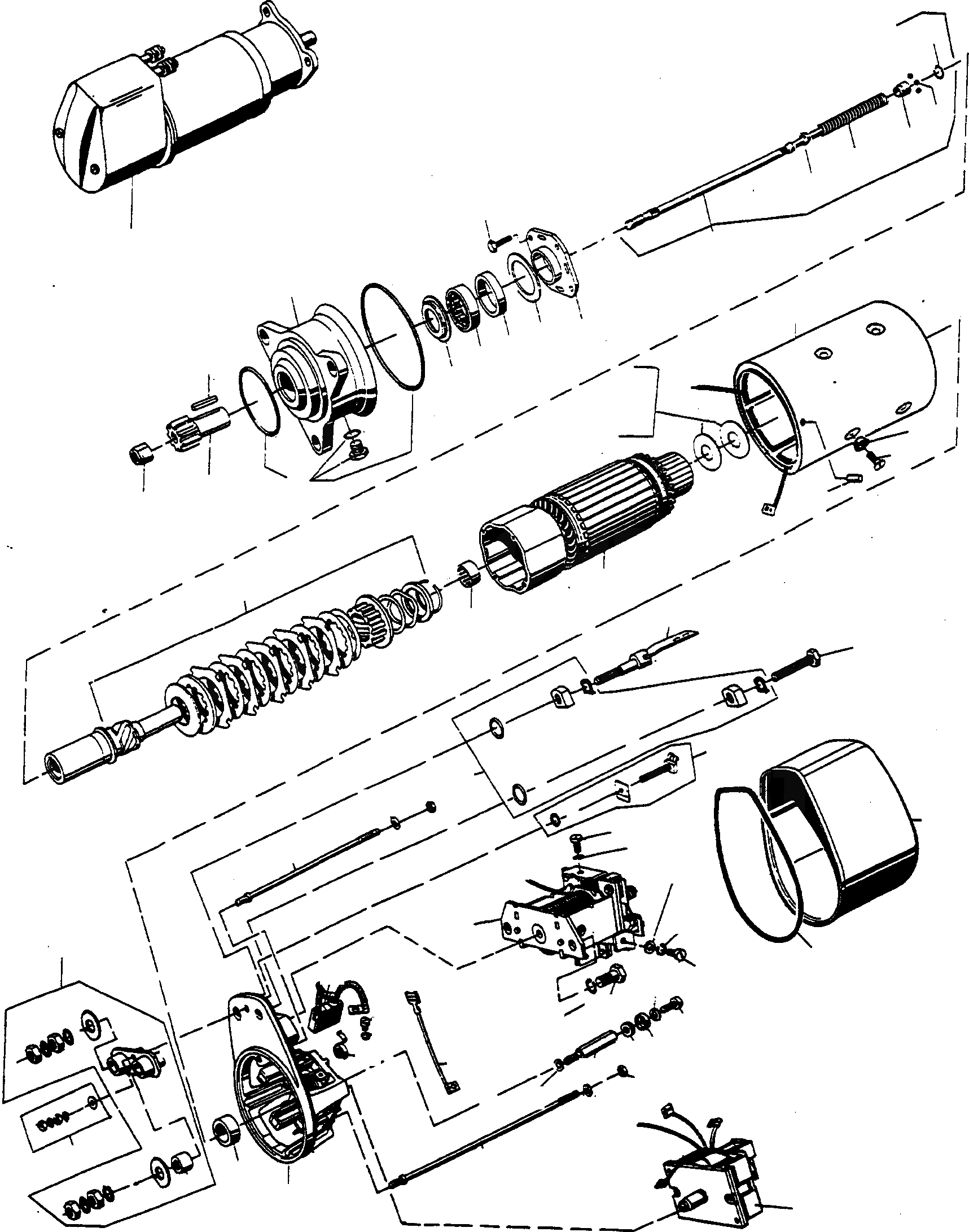 Схема запчастей Komatsu 55C - STARTERМОТОР ГЕНЕРАТОР И СТАРТЕР
