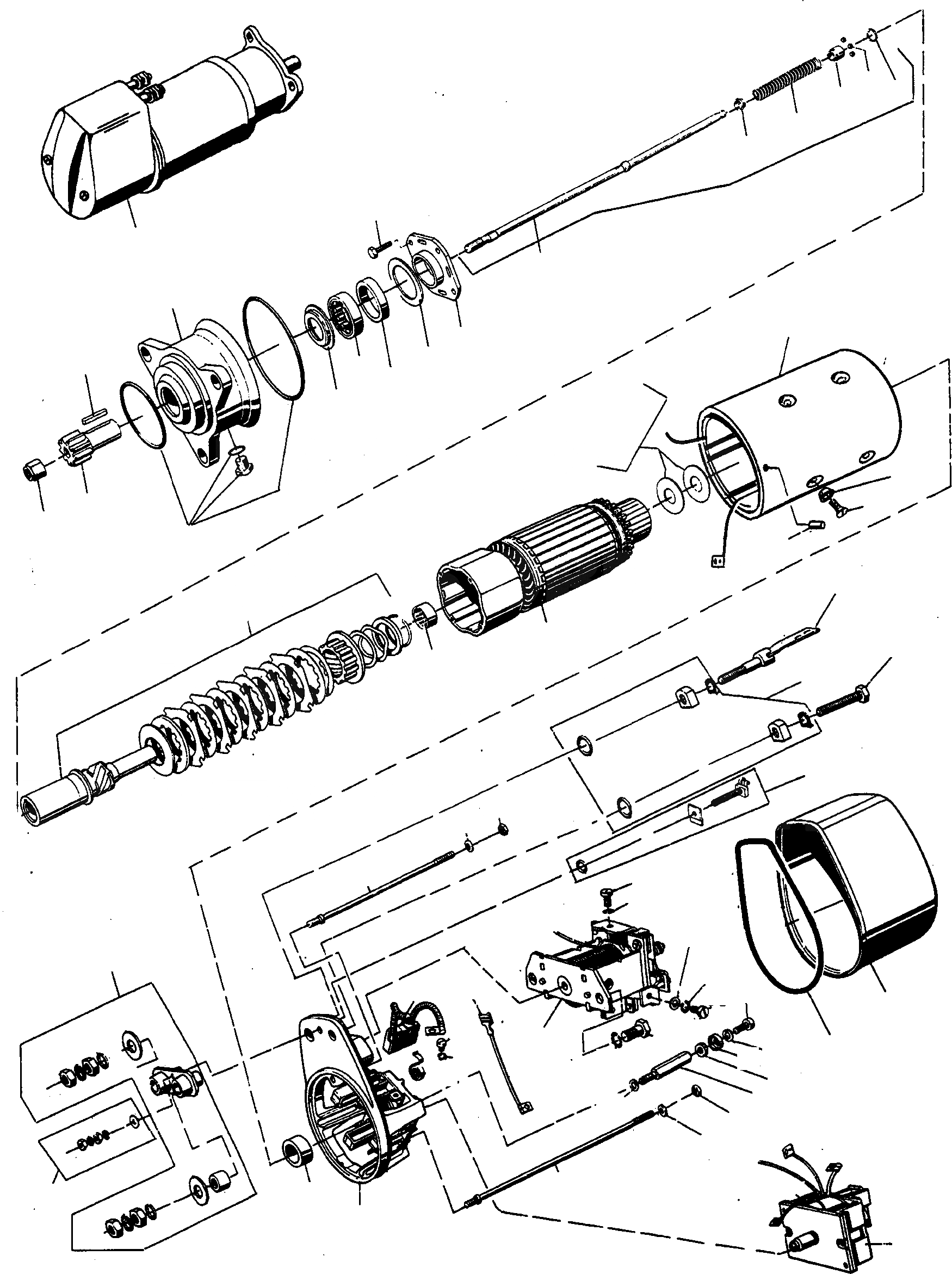 Схема запчастей Komatsu 55C - STARTERМОТОР ГЕНЕРАТОР И СТАРТЕР