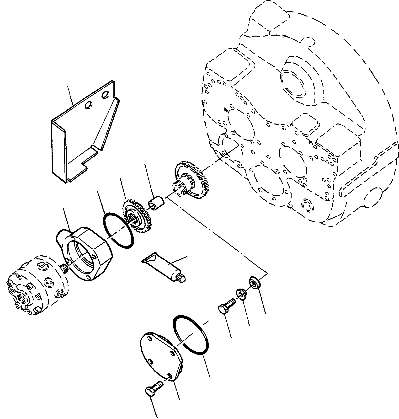 Схема запчастей Komatsu 55C - A.L.S. ОБОРУД-Е, POWERSHIFT ПРИВОД ОБОРУД-Е