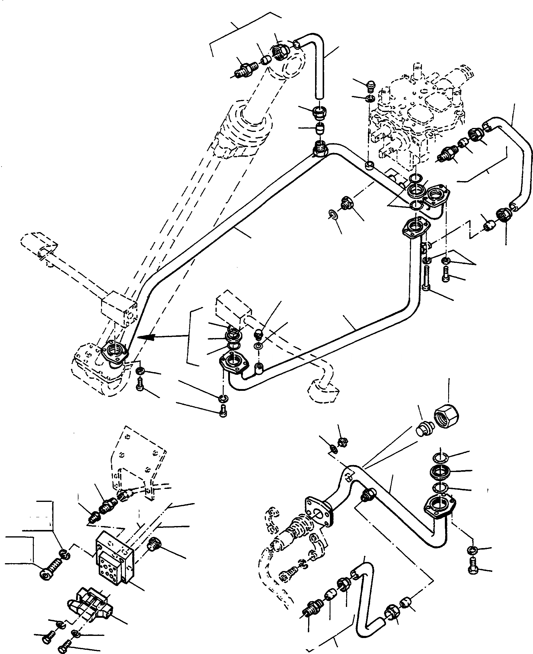 Схема запчастей Komatsu 55C - A.L.S. ГИДРАВЛИКА ОБОРУД-Е
